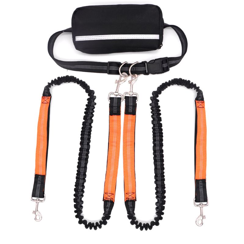 Hands Free Dog Leash with Zipper Bag