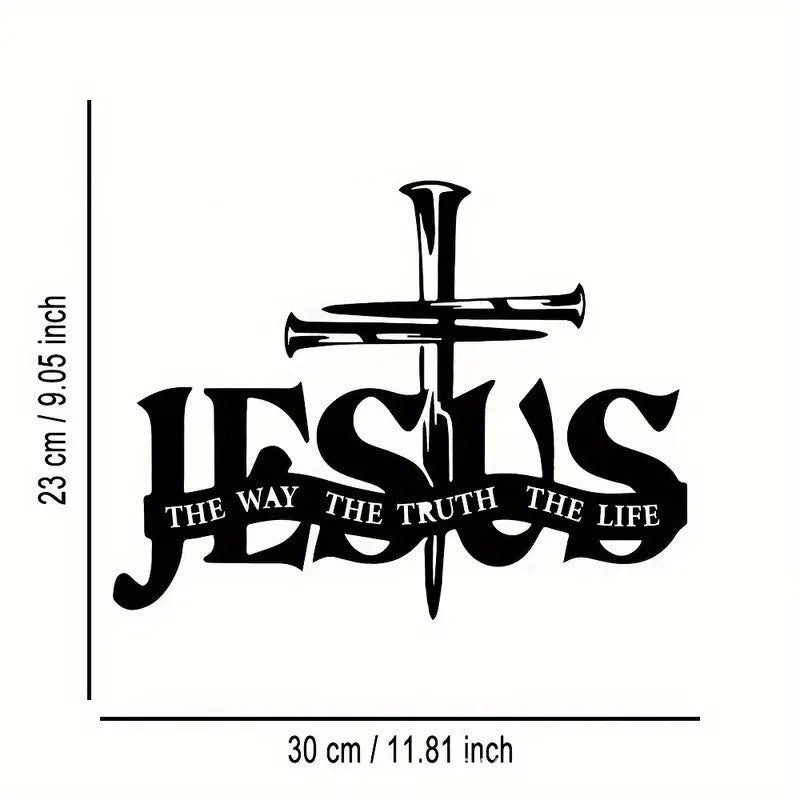 🔥Jesus and cross metal silhouette wall decoration