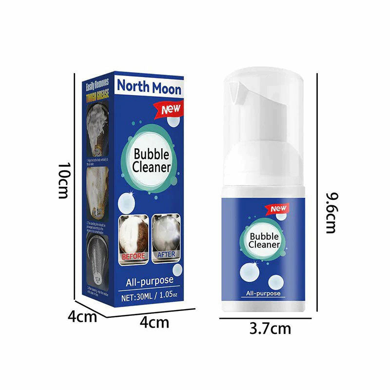Foaming cleaner for heavy oil stains