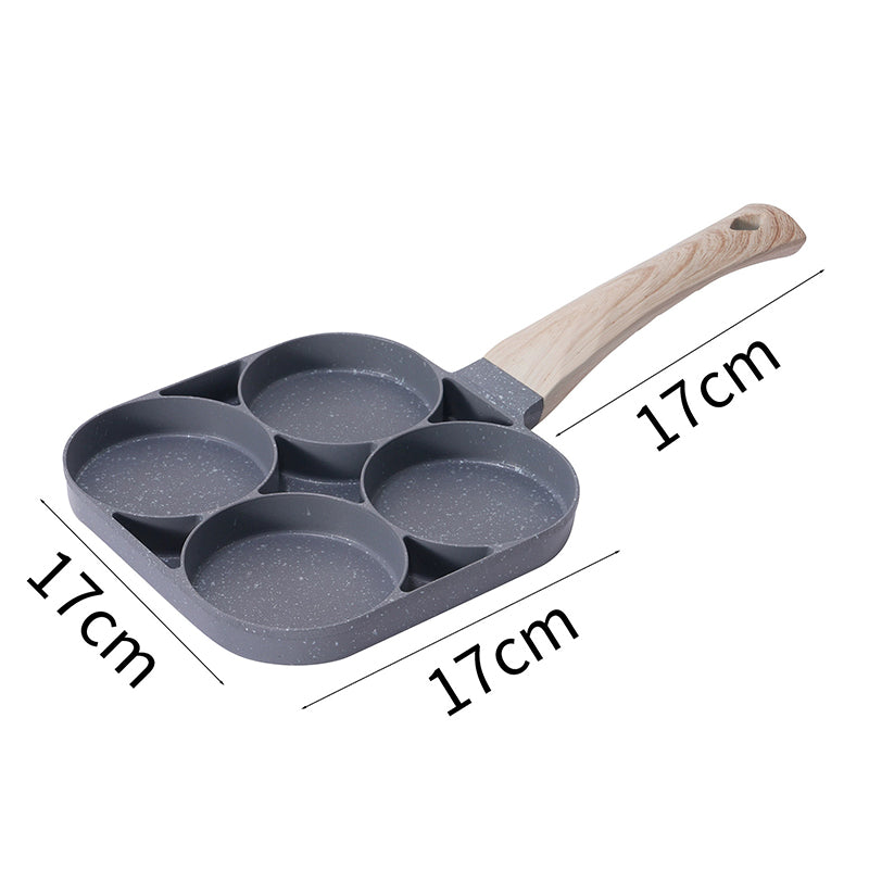 š³Four-hole egg pan, breakfast omelette household frying pan non-stick panš„