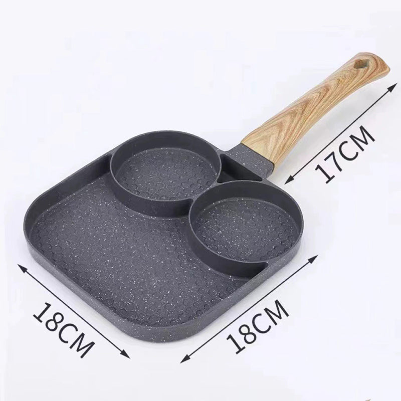 š³Four-hole egg pan, breakfast omelette household frying pan non-stick panš„