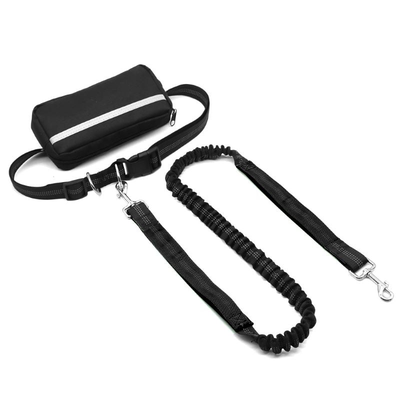 Hands Free Dog Leash with Zipper Bag