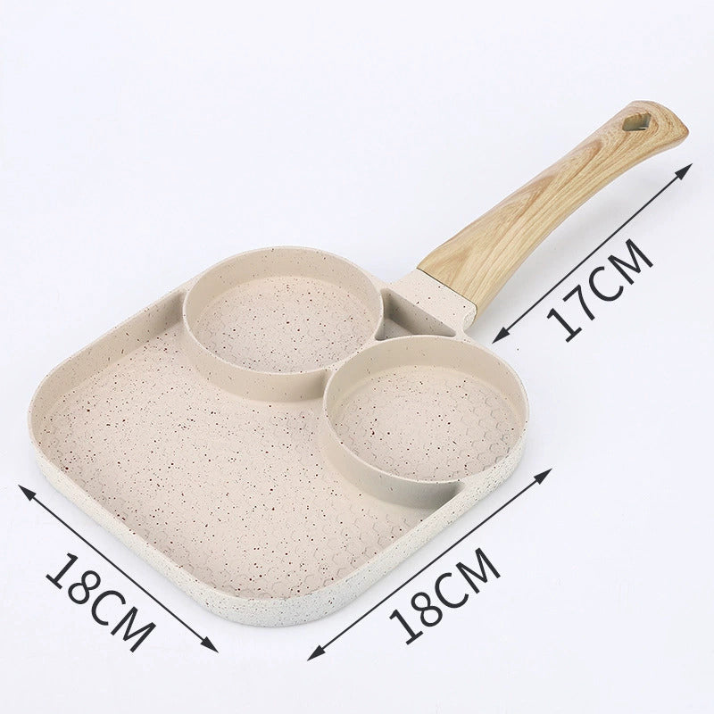 š³Four-hole egg pan, breakfast omelette household frying pan non-stick panš„