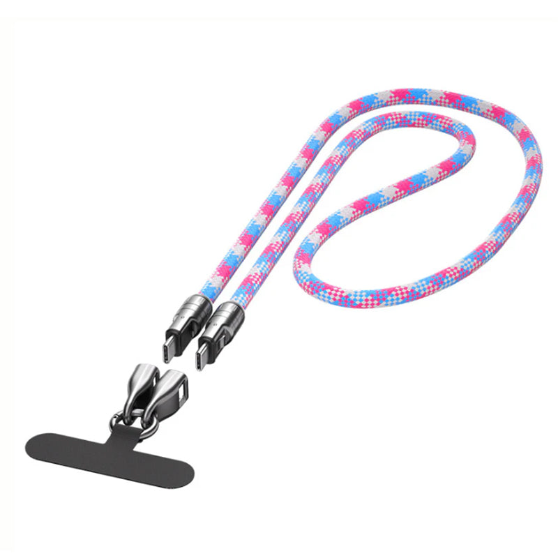 🔥Two-in-one fast charging data cable mobile phone lanyard