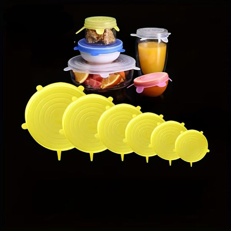 Reusable elastic silicone food storage cover