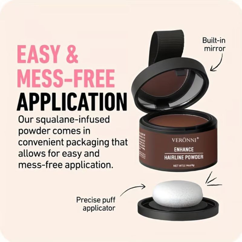 Hairline Powder Instantly Covers Hair Loss, Root Touch-Up Hair Powder