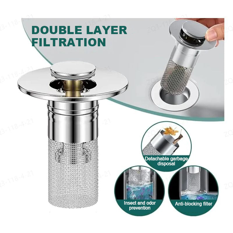 Isolate odor and prevent cockroaches-Stainless Steel Floor Drain Filter