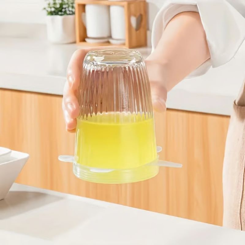 Reusable elastic silicone food storage cover