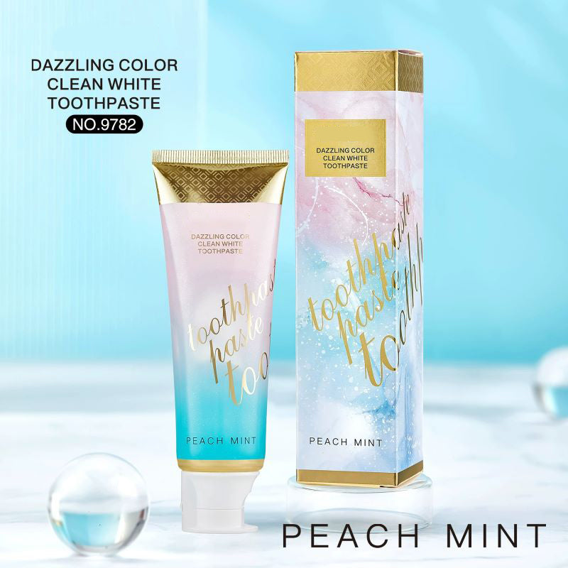 Colored whitening toothpaste