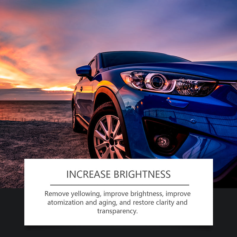Yellowing atomized scratch care spray for headlights