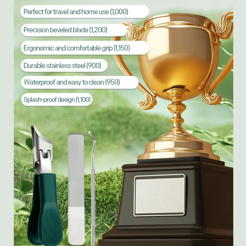 Large opening nail clipper set