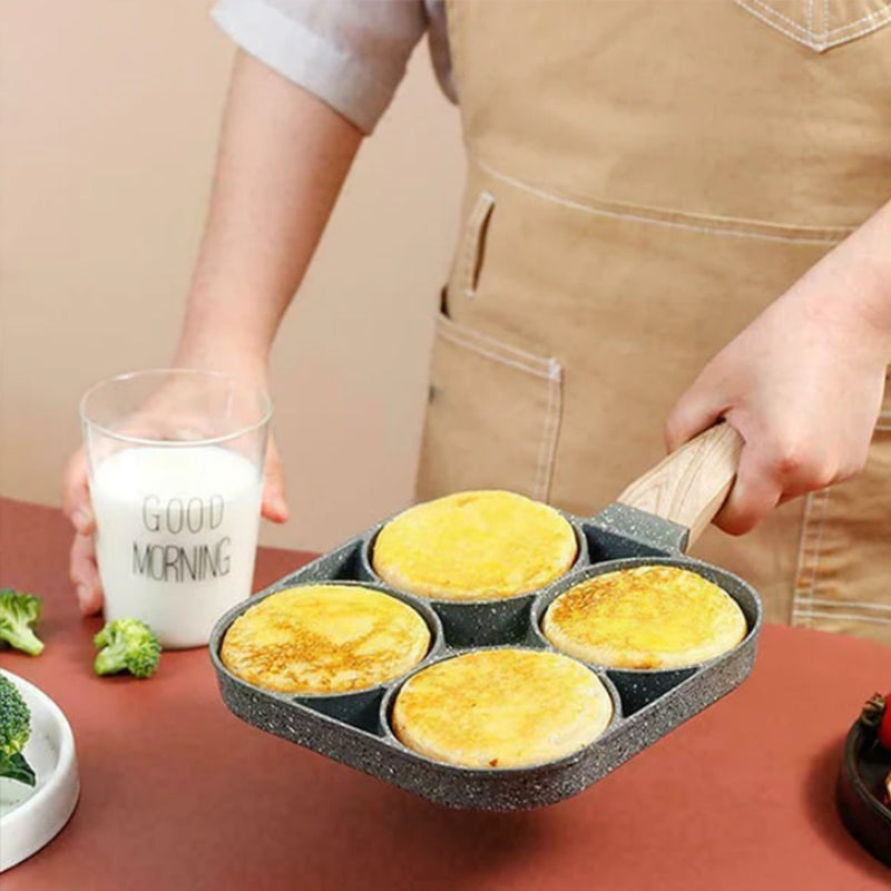 š³Four-hole egg pan, breakfast omelette household frying pan non-stick panš„