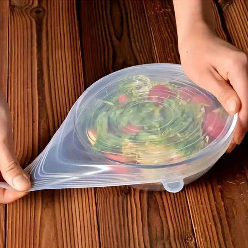 Reusable elastic silicone food storage cover