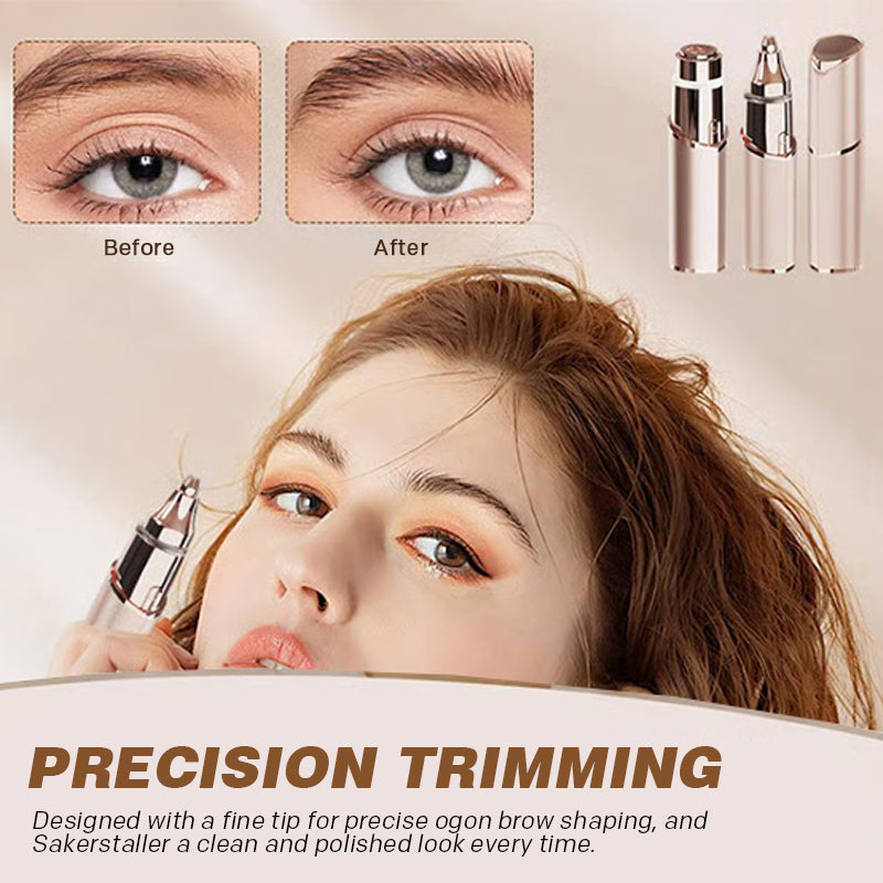2 In 1 Portable Lipstick Shaped Eyebrow Trimmer