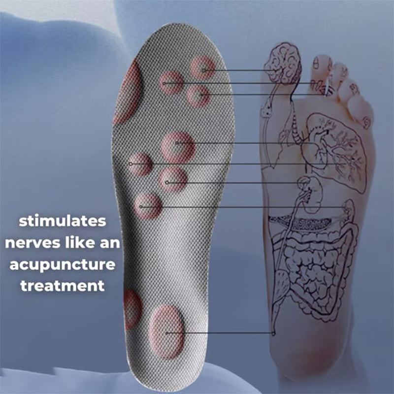 High-elastic shock-absorbing casual insoles