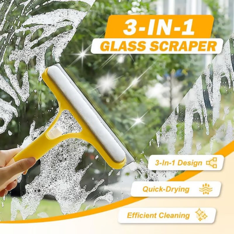 ✨3 in 1 window cleaning scraper