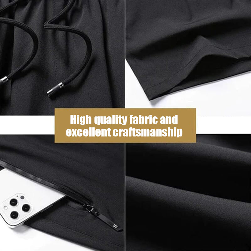 Men's stretch shorts in icy silk, large size