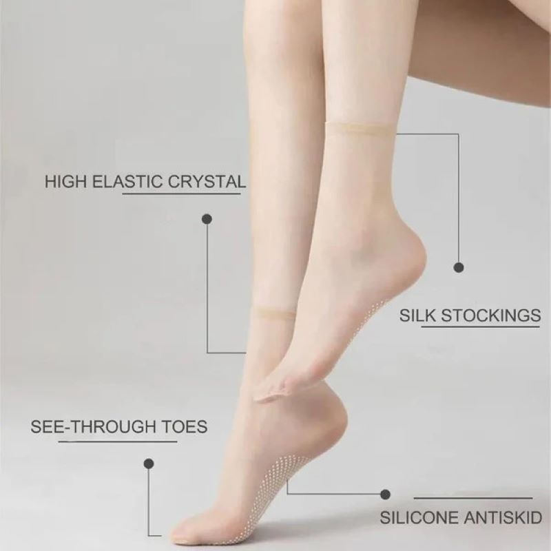 Ultra-thin non-slip ankle socks – breathable and elegant for everyday wear
