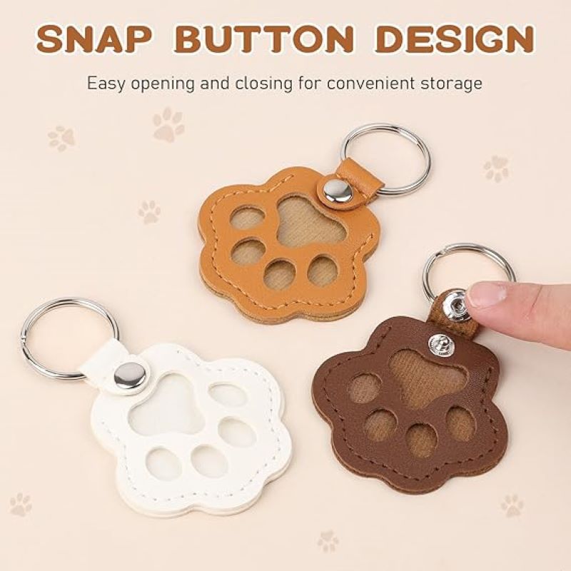 🐾Pet Paw Shaped Leather Keychain
