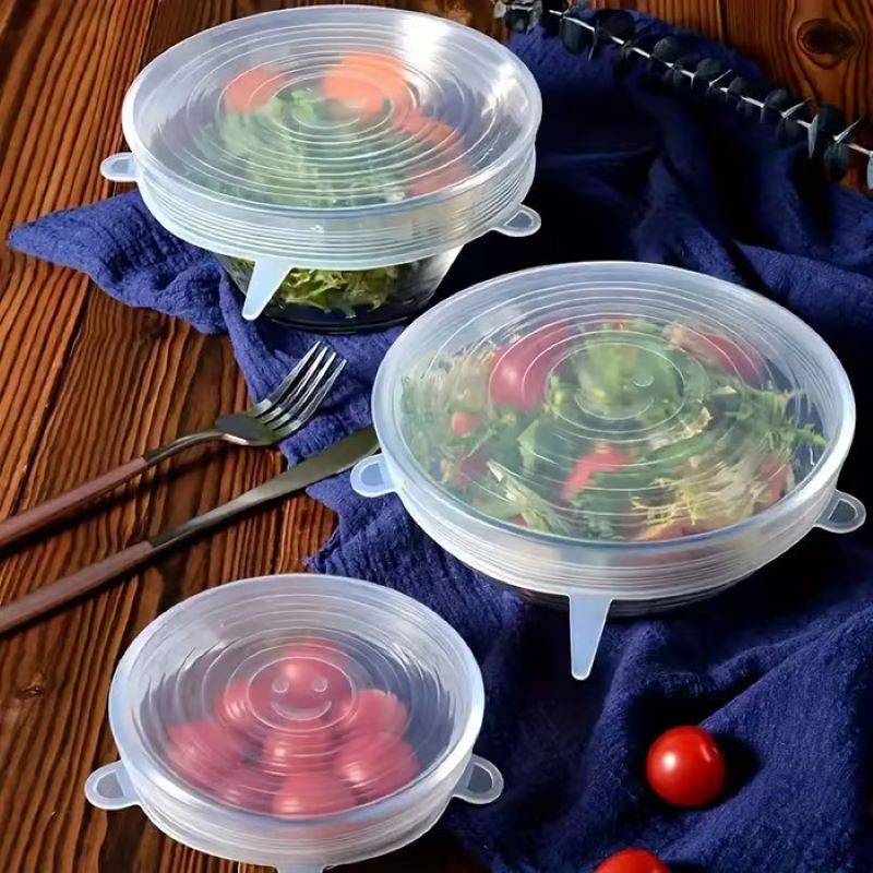 Reusable elastic silicone food storage cover