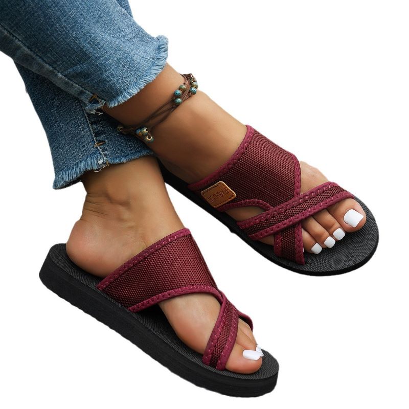 Wide Feet Comfortable Open Toe Flat Sandals