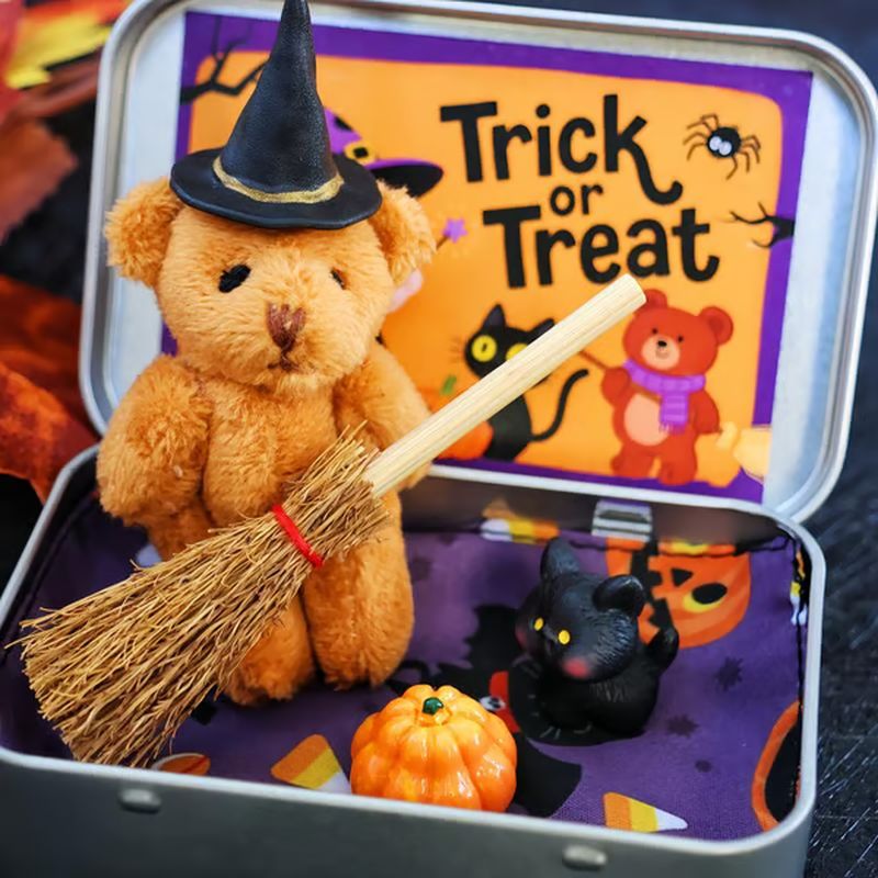🎃🧸Cute Halloween Teddy Bear Gift Box🌟👻