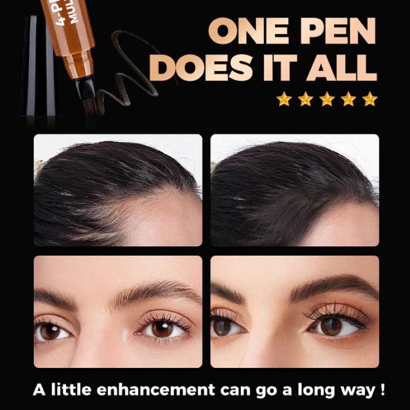 Ultra-fine four-head long-lasting waterproof microblading natural eyebrow pencil