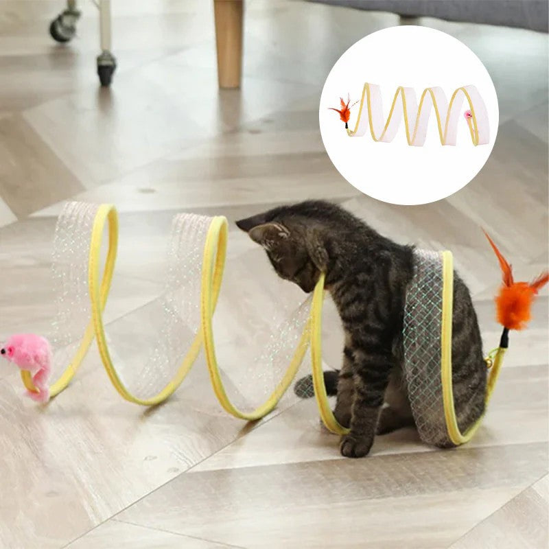 Foldable cat tunnel