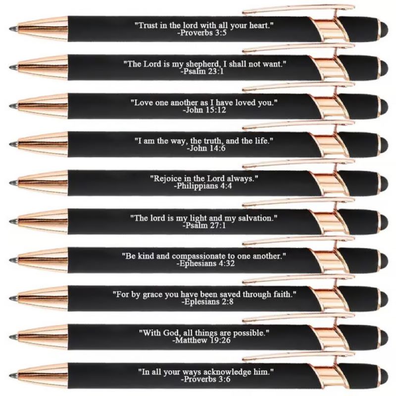 ❤️🙌Premium Comfort Bible Verse Pens – 10 pcs