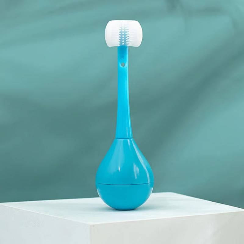 Three-sided tumbler children's toothbrush