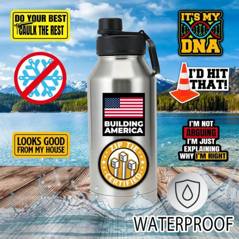 🔥🔥150 Pcs blue collar funny stickers👷♂️