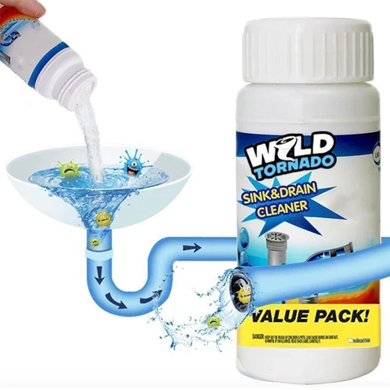 Powerful sink and drain cleaner