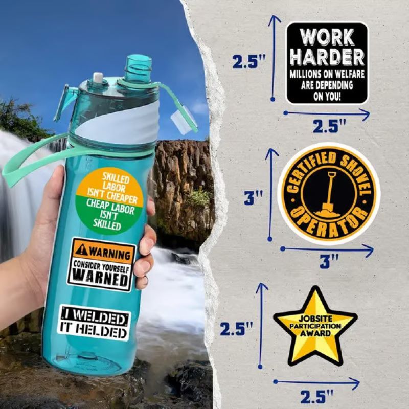 🔥🔥150 Pcs blue collar funny stickers👷♂️