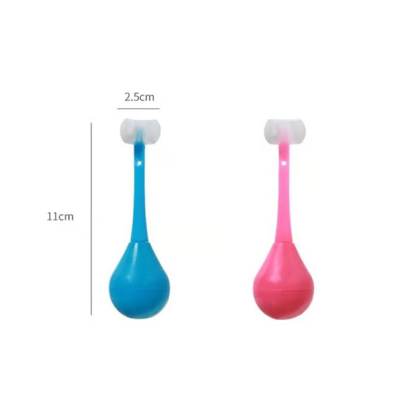 Three-sided tumbler children's toothbrush