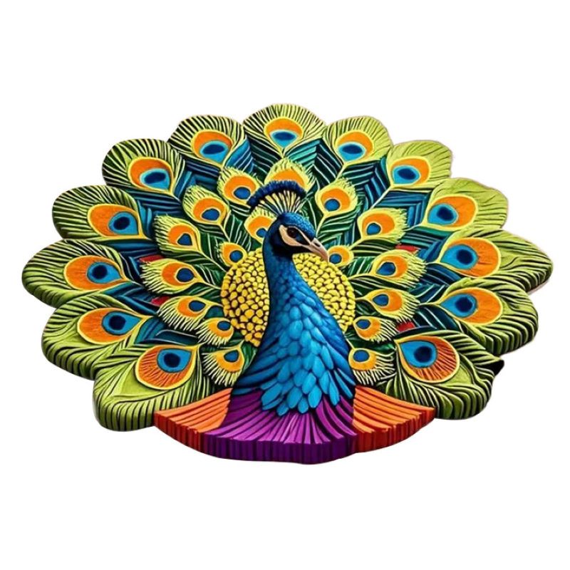 🦚 Quick-drying non-slip peacock floor mat