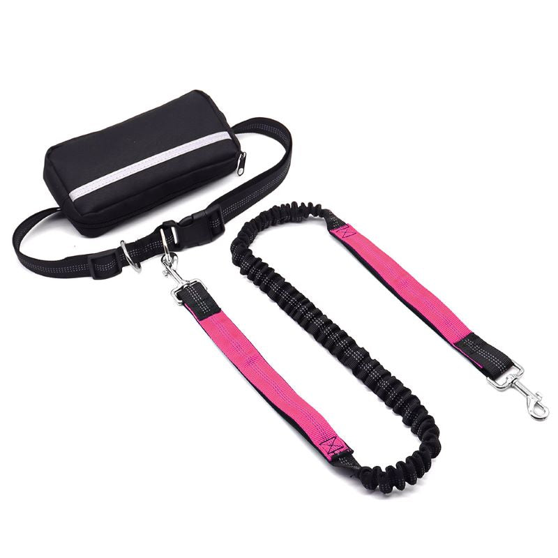 Hands Free Dog Leash with Zipper Bag