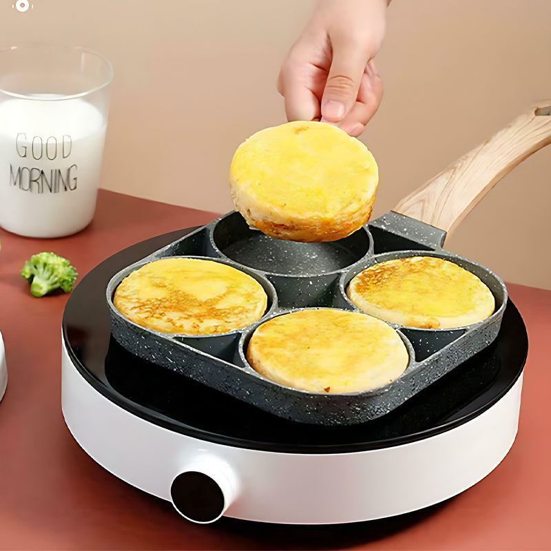š³Four-hole egg pan, breakfast omelette household frying pan non-stick panš„