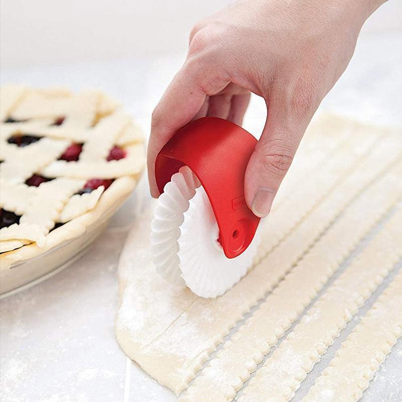 Dough wheel roller and decorative piston