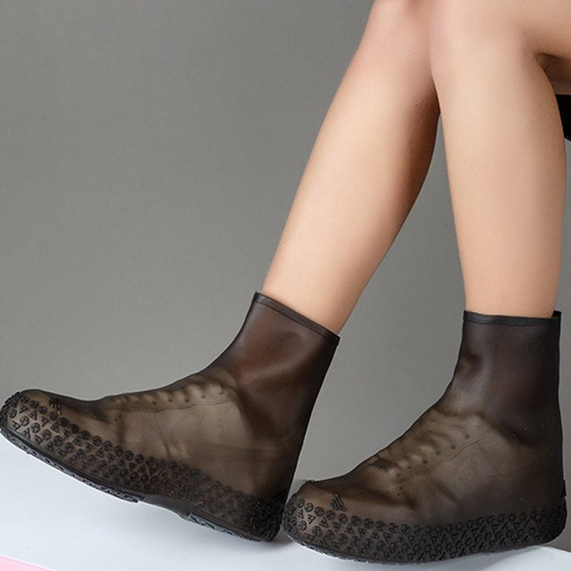 Rainy day non-slip mid-tube shoe cover