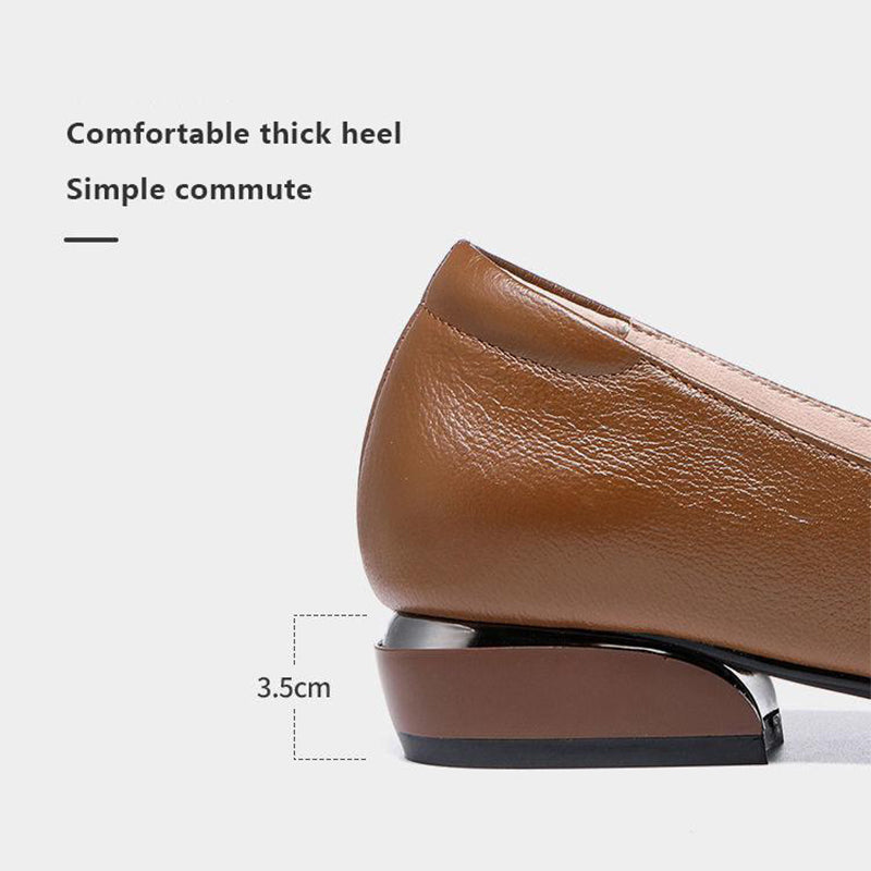 Women's Pointed Toe Hollow Breathable Comfortable Leather Shoes