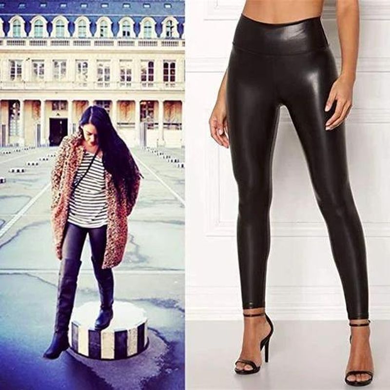 Stretch Faux Leather Legging
