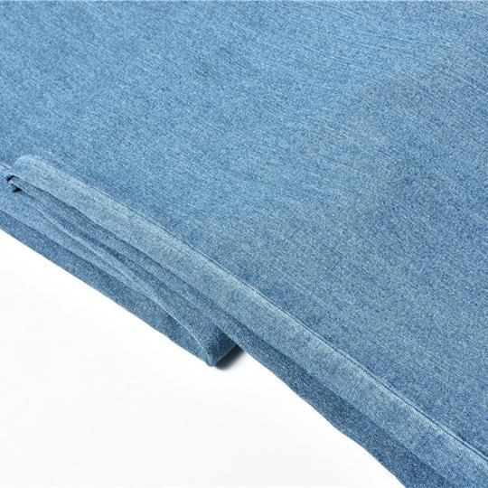 High waist slim jeans with button placket