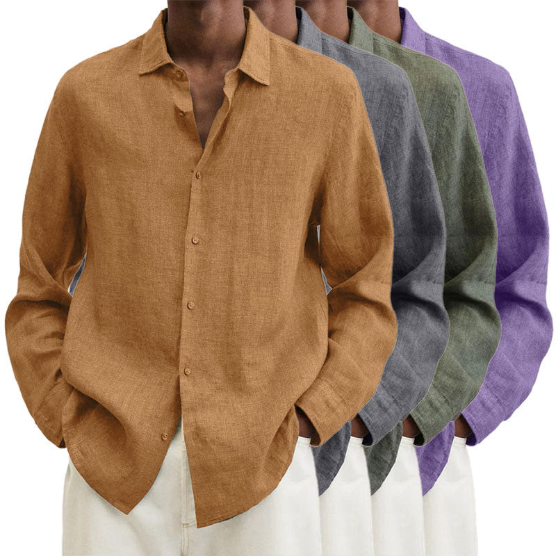 Men's Linen Regular-Fit Shirt