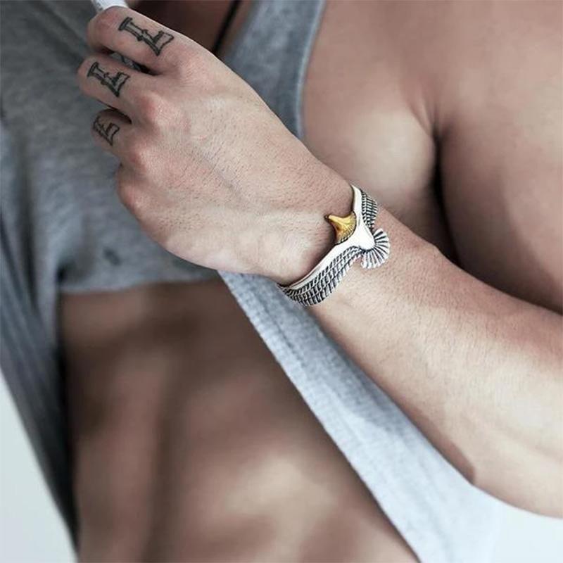 Eagle Cuff Bracelet Open Ended Bangle