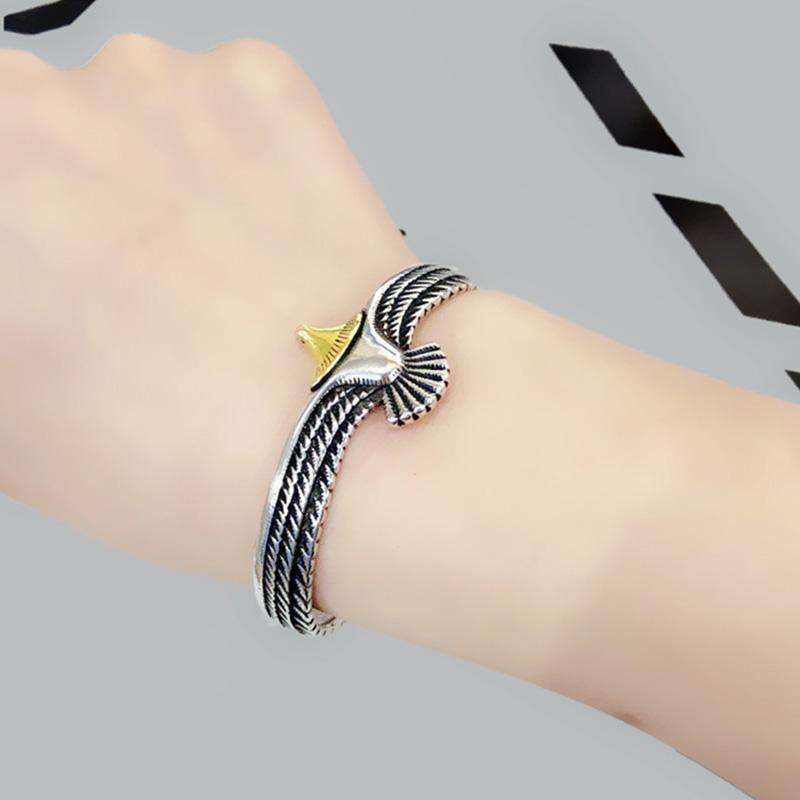 Eagle Cuff Bracelet Open Ended Bangle