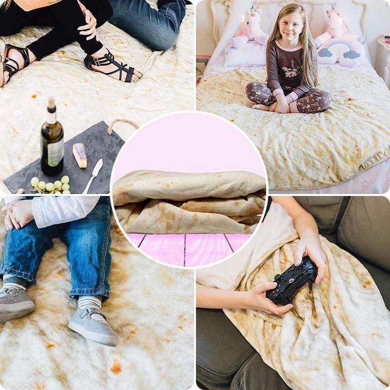 Burrito Blanket - Perfectly Round Tortilla Throw