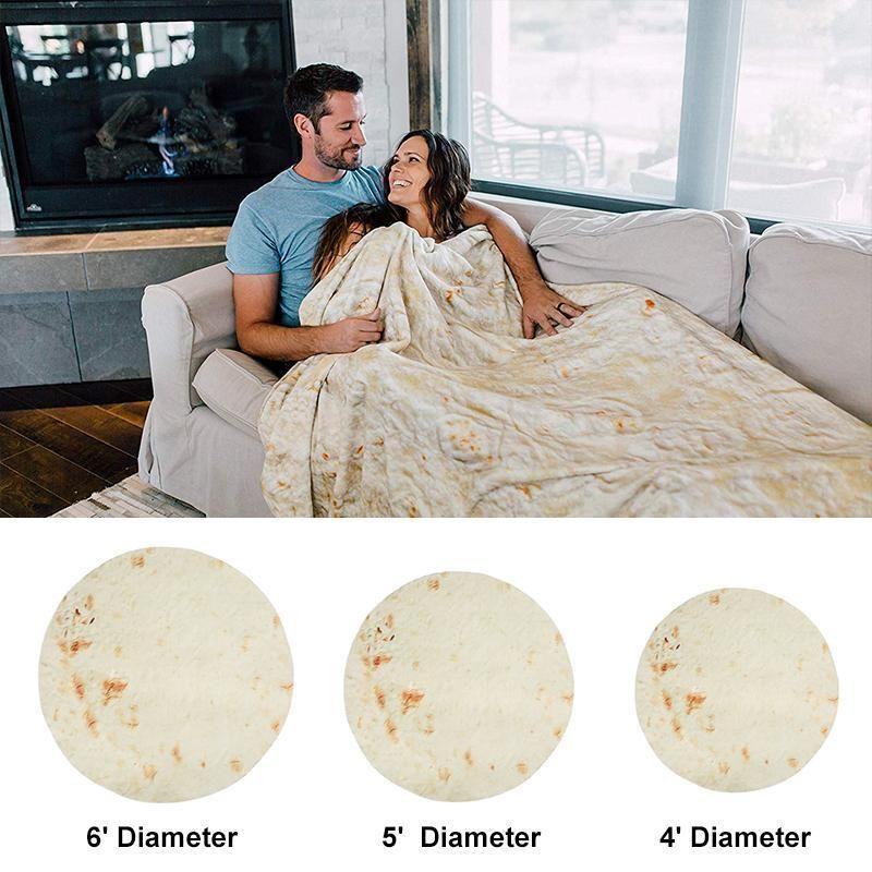 Burrito Blanket - Perfectly Round Tortilla Throw