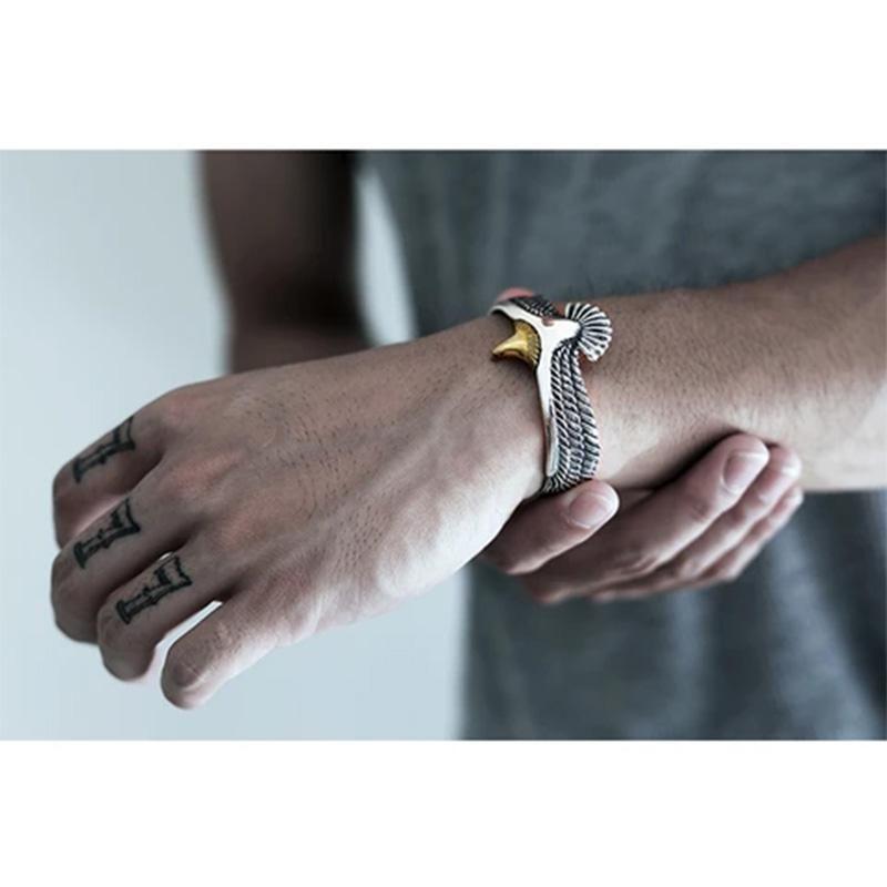 Eagle Cuff Bracelet Open Ended Bangle