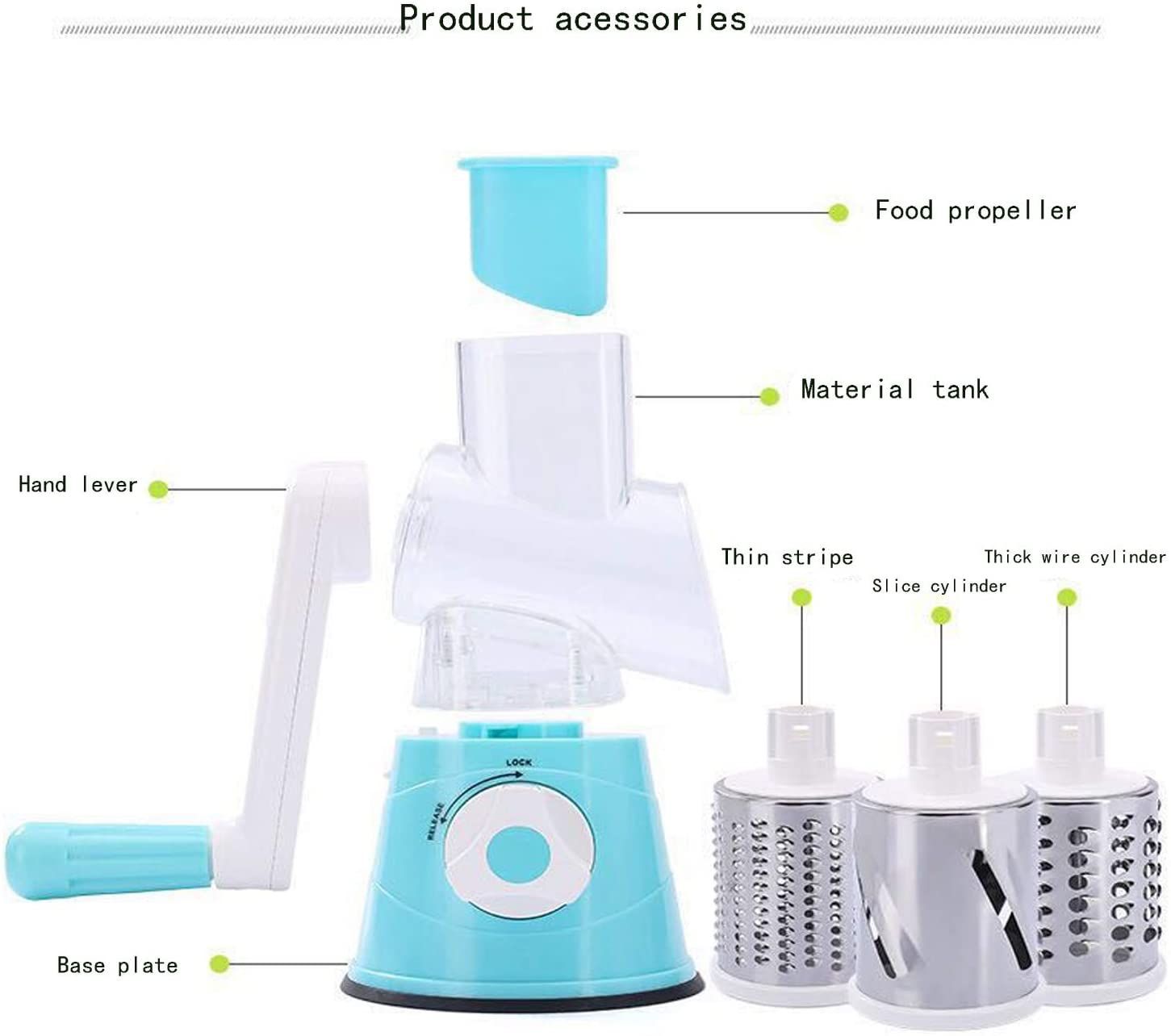 Vegetable Mandoline Slicer, Vegetable Fruit Cutter Cheese Shredder