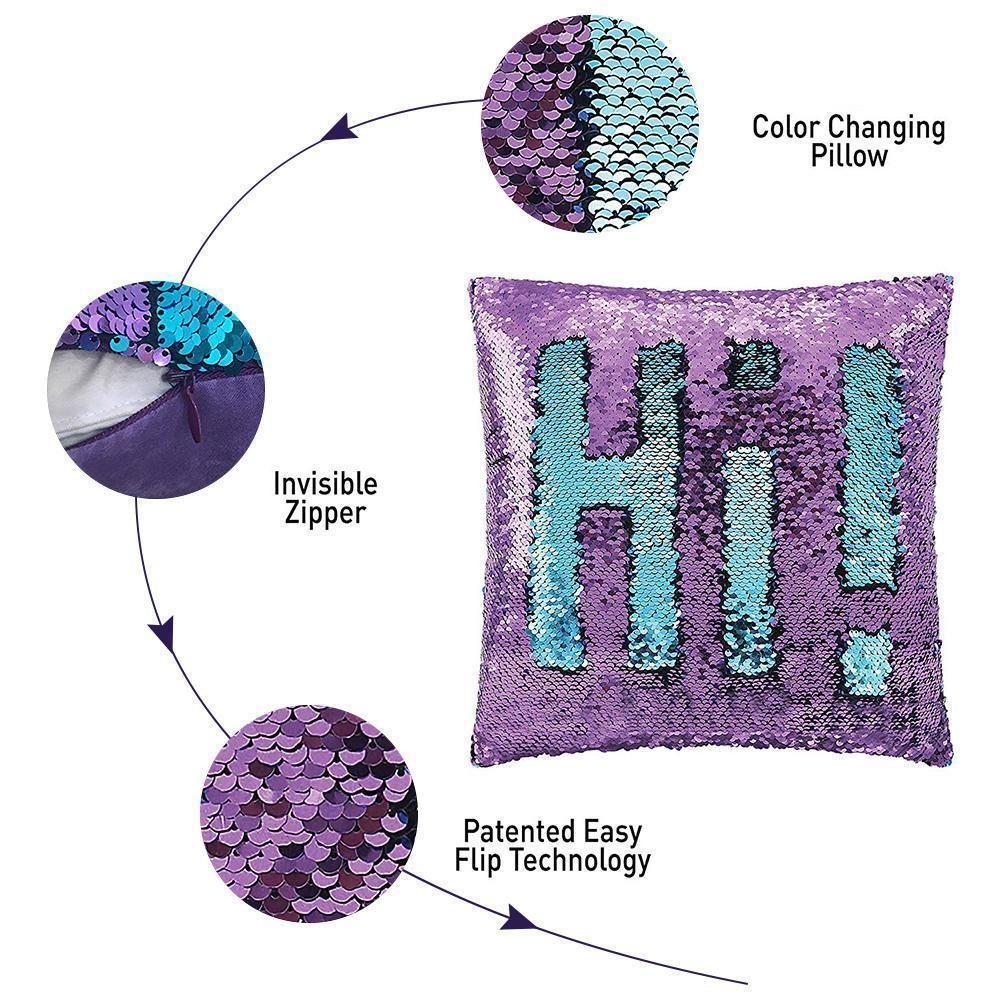 Amazing Reversible Sequin Pillow, insert included